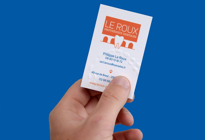Carte de visite Prothésiste Le Roux