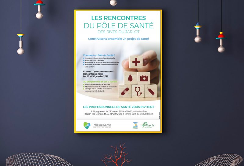Création Affiche Pole santé médical Morlaix