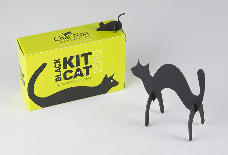 Carte de vœux Chat Noir