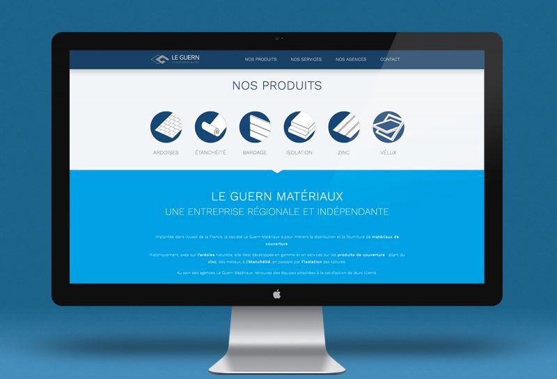 Un site vitrine pour Le Guern matériaux