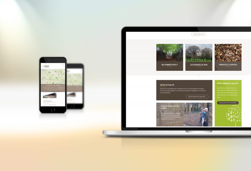 Création site internet Finistere Morlaix de Mayenne bois Energie version tablette