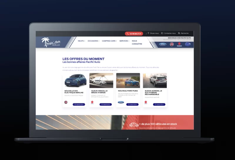 concession auto site internet pacific auto+morlaix agence appaloosa
