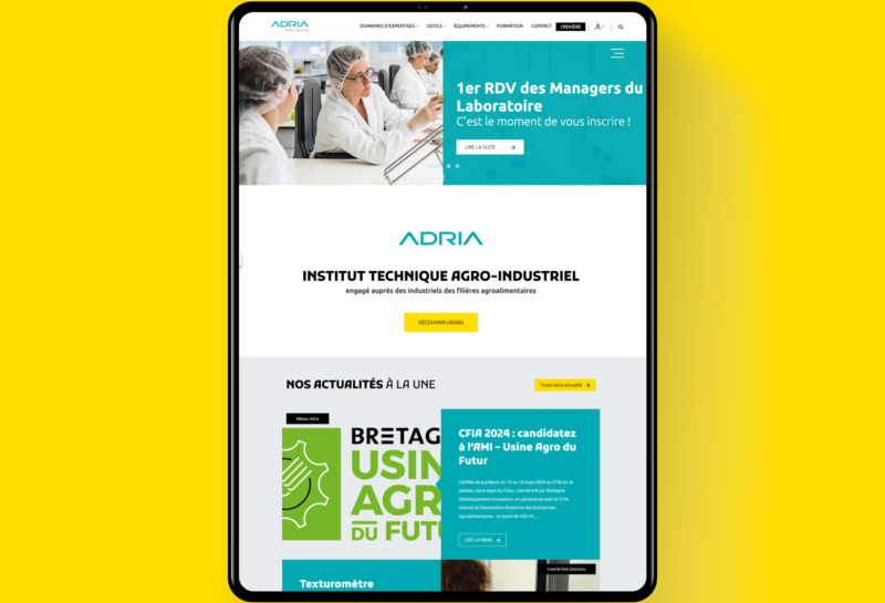 devellopement wordpress site internet adria agroalimentaire bretagne