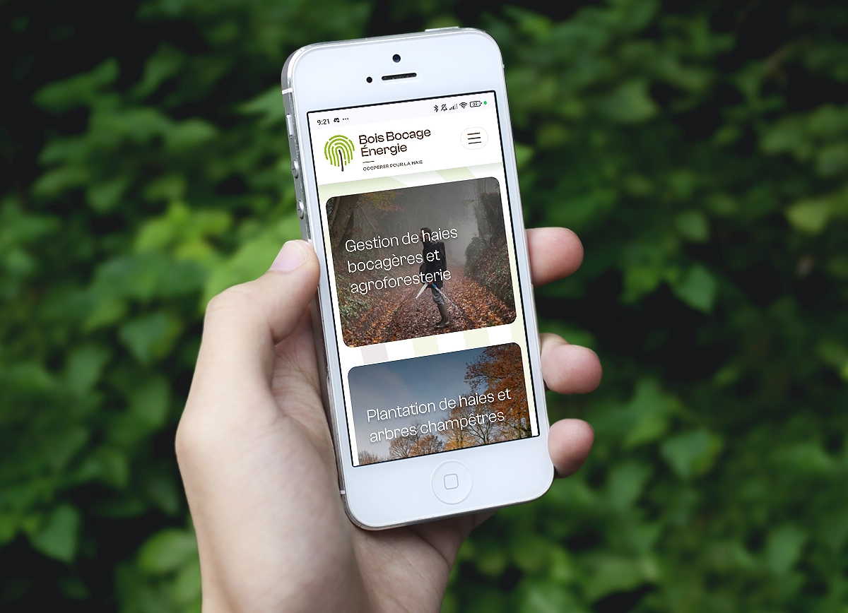 Bois Bocage Energie sur smartphone