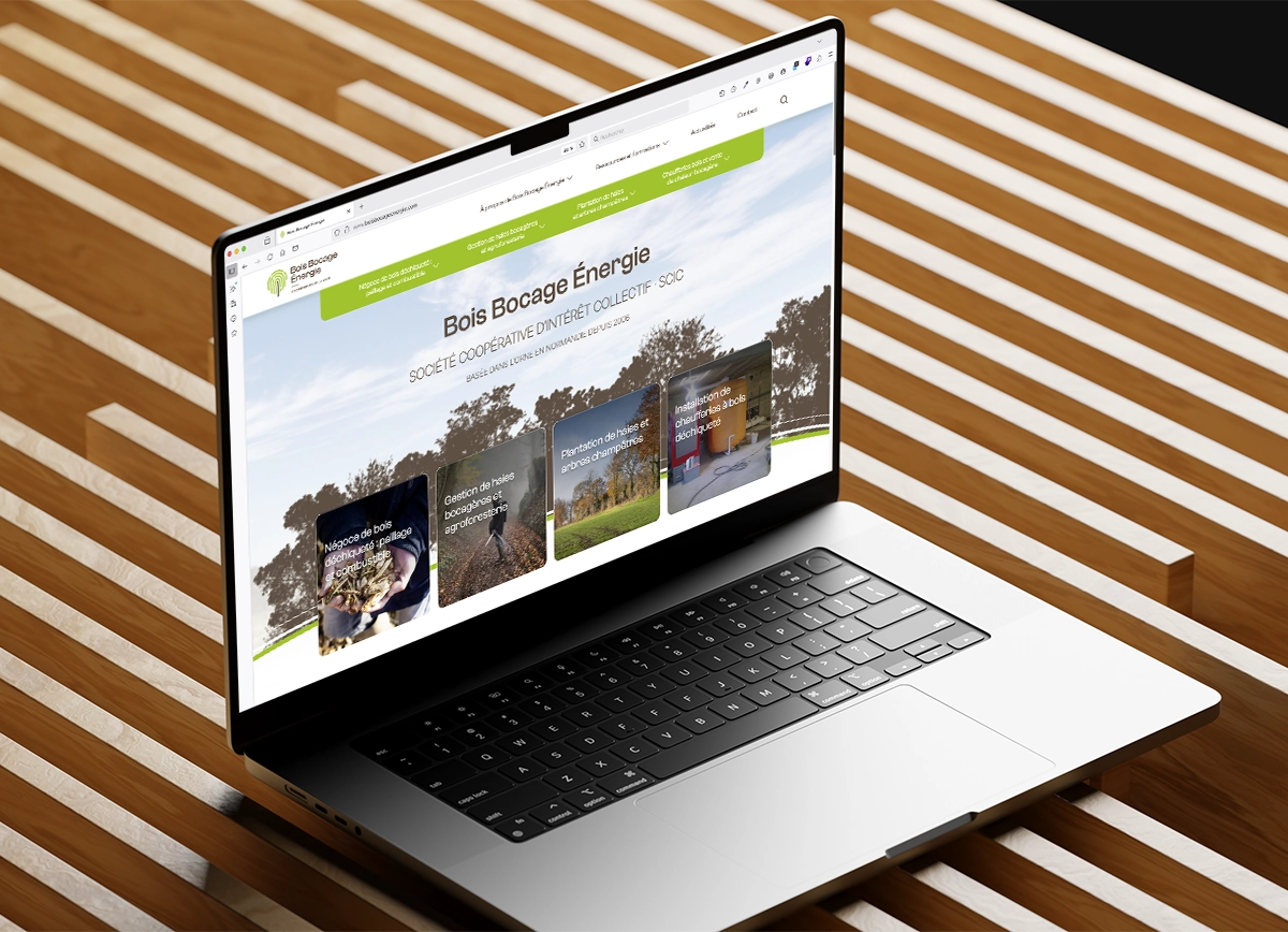 Un site web riche pour Bois Bocage Energie